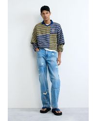 Desigual - Pantalone Di Jeans Cuciture, Uomo, Cotone, Blu - Lyst