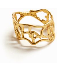 Desigual - Zalio Plated Message Ring - Lyst