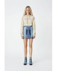 Desigual - Upcycled Denim Mini-Skirt, Cotton - Lyst