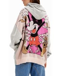 Desigual - Oversize-Jacquard-Sweatshirt Mickey Mouse - Lyst