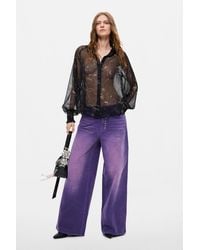Desigual - Wide-Leg Corduroy Trousers, Cotton - Lyst