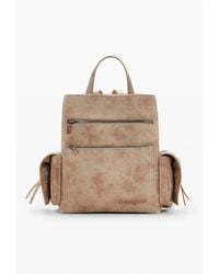 Desigual - Medium Faux Leather Effect Backpack, Polyurethane - Lyst
