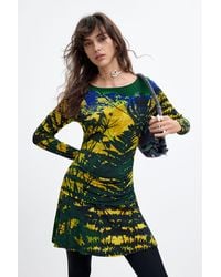 Desigual - Long-Sleeved Knit Dress M. C. Lacroix, Viscose - Lyst
