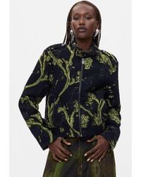 Desigual - Printed Mao Collar Jacket - Lyst