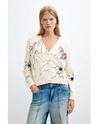 Desigual - Floral Printed Sweater, Cotton - Lyst