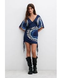Desigual - Vintage Ruched Short Dress, Cotton - Lyst