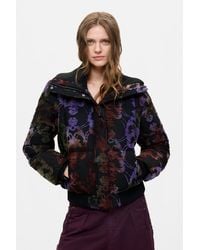 Desigual - Short Padded Flocked Coat, Polyester - Lyst