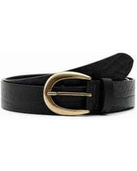 Desigual - Belt With Plates, Bonded Leather - Lyst