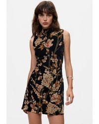 Desigual - Velvet Floral Dress - Lyst