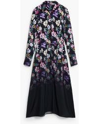 Desigual - Gradient Floral Shirt Dress, Viscose - Lyst