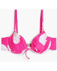 Desigual - Fuchsia Shell Bikini Top - Lyst