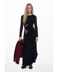 Desigual - Asymmetric Lily Long Dress, Viscose - Lyst