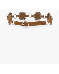 Desigual - Articulated Leather Belt, Cow Split Leather - Lyst