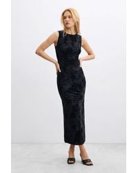 Desigual - Midi Dress With Flocked Rhinestones, Polyester - Lyst