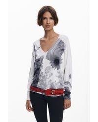 Desigual - Fine Collage Sweater - Lyst