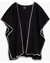 Desigual - Faux Leather Poncho Scarf - Lyst