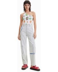 Desigual - Tie-Dye Cargo Jeans, Cotton - Lyst