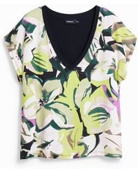 Desigual - Tropical Short-Sleeve T-Shirt, Viscose - Lyst