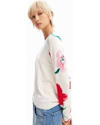 Desigual - Watercolour Floral Pullover - Lyst