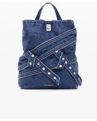 Desigual - Mini Denim Backpack, Cotton - Lyst