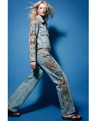 Desigual - Printed Balloon Jeans, Cotton - Lyst
