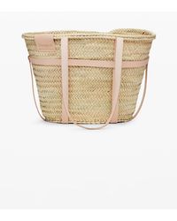 Desigual - L Leather Wicker Basket, Straw - Lyst