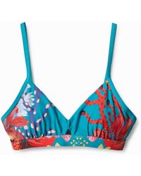 Desigual - Attina I Bikini Top-turquoise-wmk175013 - Lyst