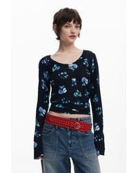 Desigual - Pullover Mit Früchten Und Perkins-Kragen - Lyst