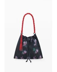 Desigual - Medium Backpack Flower Texture, Polyurethane - Lyst