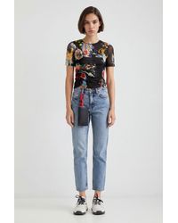 Desigual - Slim Gathered T-Shirt, Polyester - Lyst