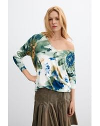 Desigual - Thin Printed Sweater - Lyst