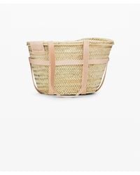 Desigual - S Leather Wicker Basket, Straw - Lyst