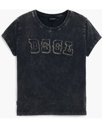 Desigual - Shirt With Studded Logo, Cotton - Lyst