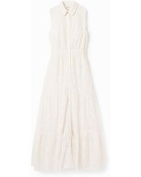 Desigual - Long Embroidered Shirt Dress - Lyst