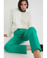 Desigual - Flared Ankle Grazer Trousers, Cotton - Lyst