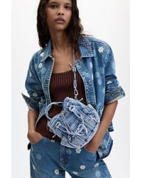 Desigual - Mini Denim Crossbody Bag, Cotton - Lyst