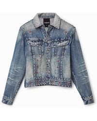 Desigual - Jeansjacke Mit Nieten Johnson Hartig - Lyst