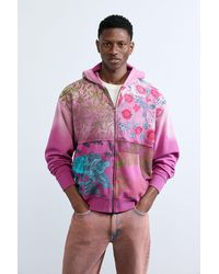 Desigual - Floral Zipper Sweatshirt, Cotton - Lyst