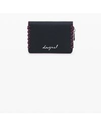 Desigual - Small Wallet With Braided Leather Effect, Polyurethane - Lyst