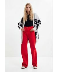 Desigual - Straight Cropped Jeans, Cotton - Lyst