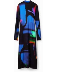 Desigual - M. Christian Lacroix Neon Midi Dress, Viscose - Lyst