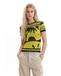 Desigual - Knit Landscape T-Shirt - Lyst