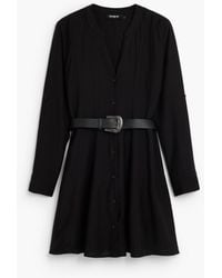 Desigual - Shirt Dress With Belt - Lyst