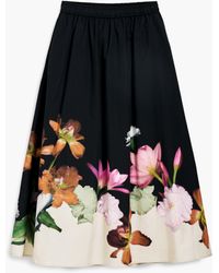 Desigual - Floral Midi Skirt, Cotton - Lyst