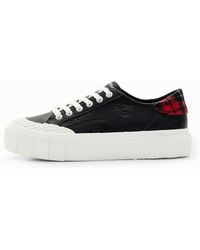 Desigual - Tartan Platform Sneakers, Polyurethane - Lyst