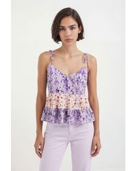 Desigual - Floral Strap Top, Viscose - Lyst