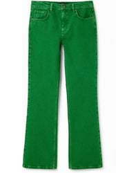 Desigual - Plain Flare Jeans, Cotton - Lyst