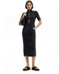 Desigual - Nathy Peluso Zip Midi Dress - Lyst