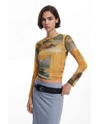 Desigual - Arty T-Shirt, Polyester - Lyst