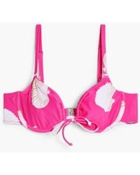 Desigual - Fuchsia Shell Bikini Top - Lyst